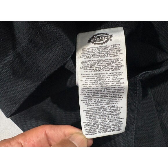 Dickies Jacket Mens Black Chore Coat Workwear Button Canvas Trucker Sz M NWT - Picture 10 of 12